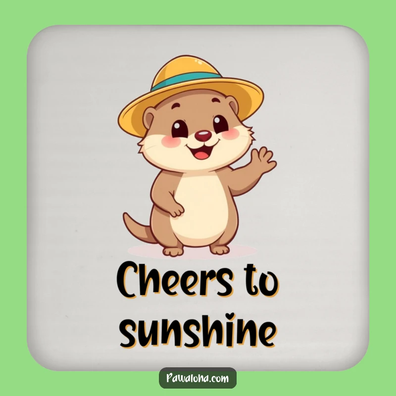 Funny Mongoose Wave Coasters: Protect Surface, Sunny Greetings, Funny Gift!