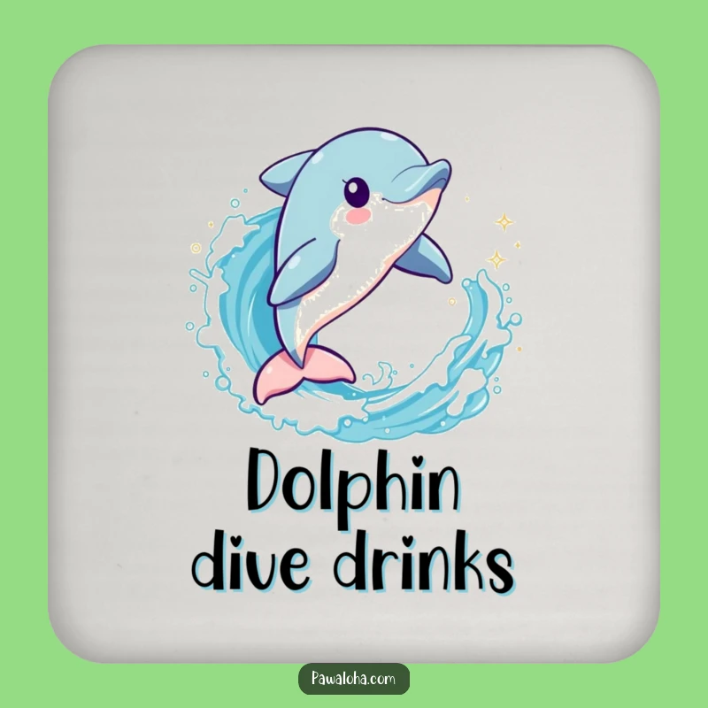 Funny Dolphin Wave Jumper Coasters: Protect Surfaces with Aquatic Fun