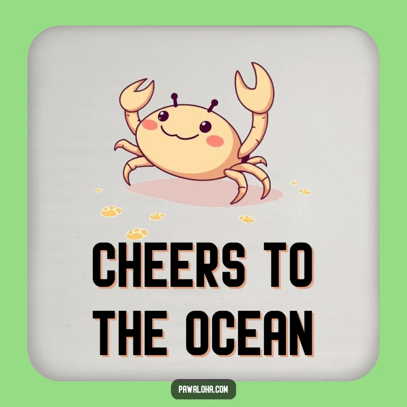 Funny Crab Coaster: Protect Your Table from Soggy Guests