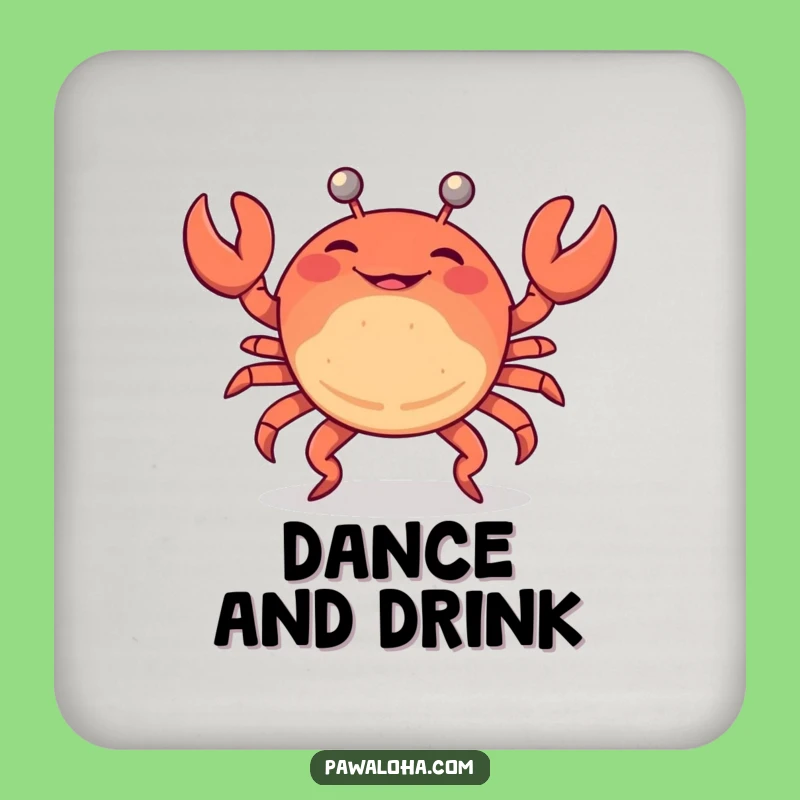 Funny Crab Limbo Coasters: Protect Surfaces with Party Charm