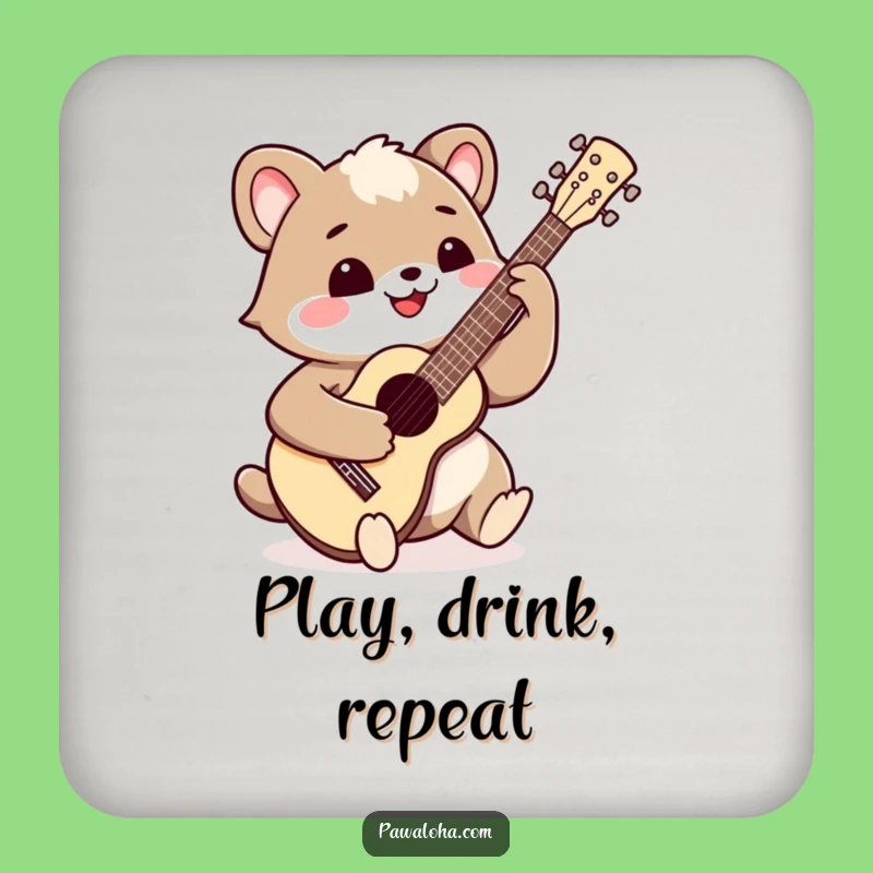 Funny Ukulele Animal Coaster - Protect Your Table & Add Melody