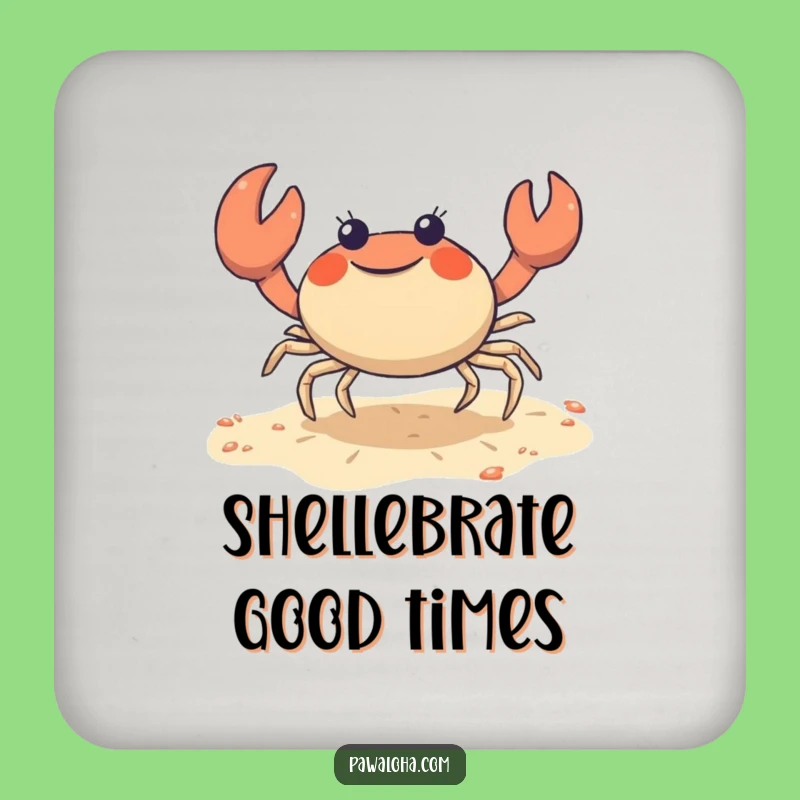 Funny Crab Coasters: Shuffle Character Drink Decor Gift Set