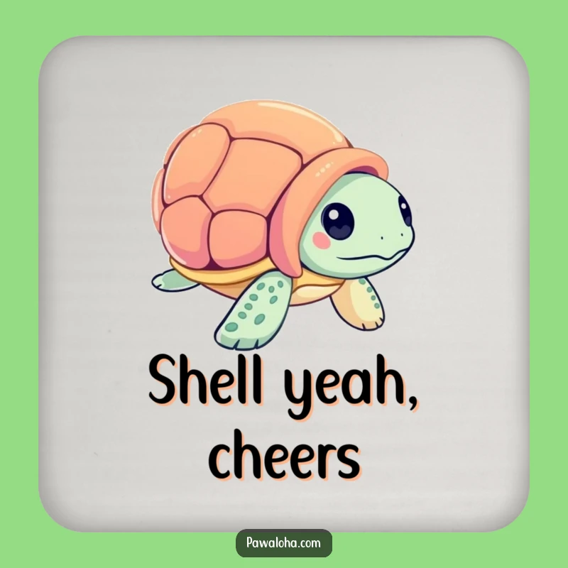 Funny Sea Turtle Seashell Coasters: Protect Surfaces with Coastal Charm