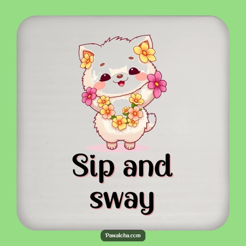 Funny Fluffy Animal Lei Dance Coaster - Tropical Party Decor Gift