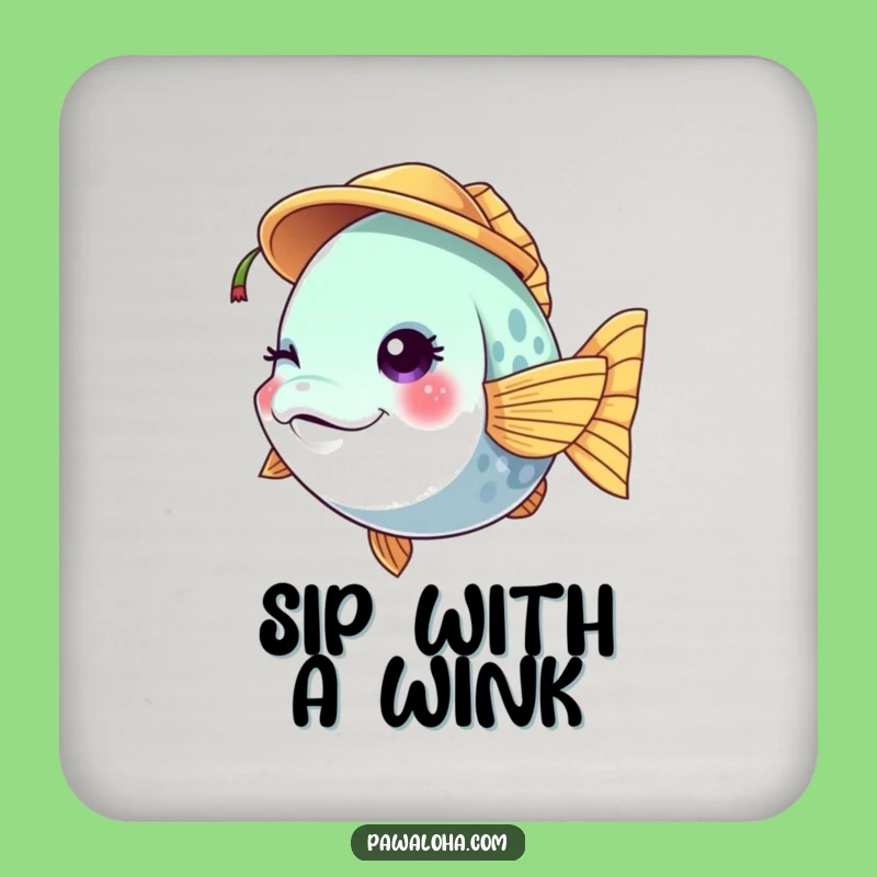 Funny Fish Coconut Coaster: Tropical Protection, Perfect Party Gift