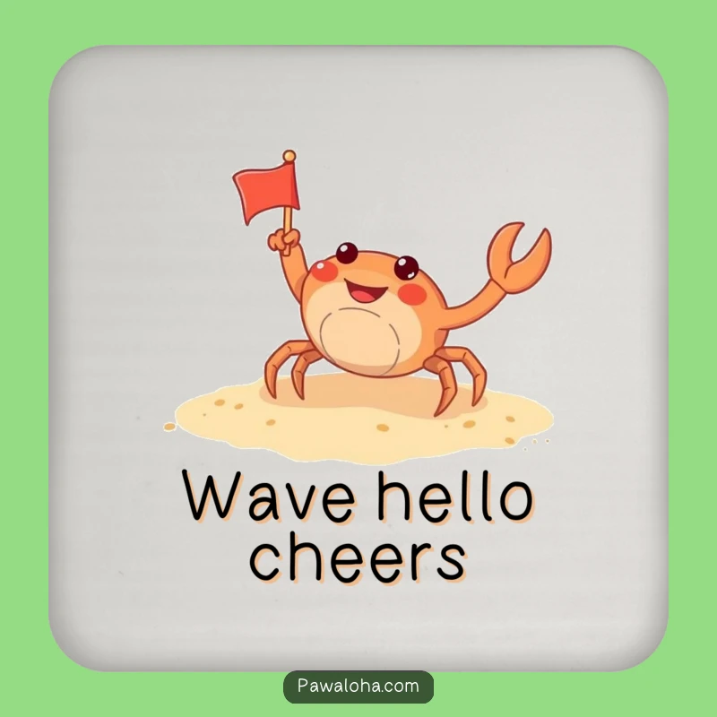 Funny Crab Coaster Set: Hilarious Gift for Beachy Tables