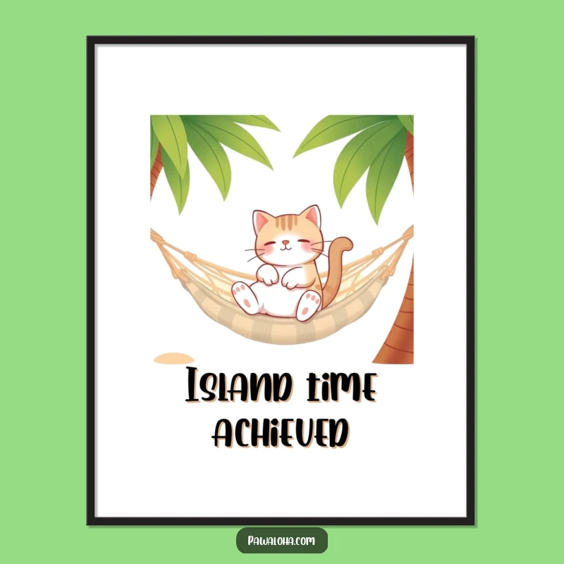 Funny Cat Poster: Hammock Dreams Art, A Hilarious Gift for Any Room