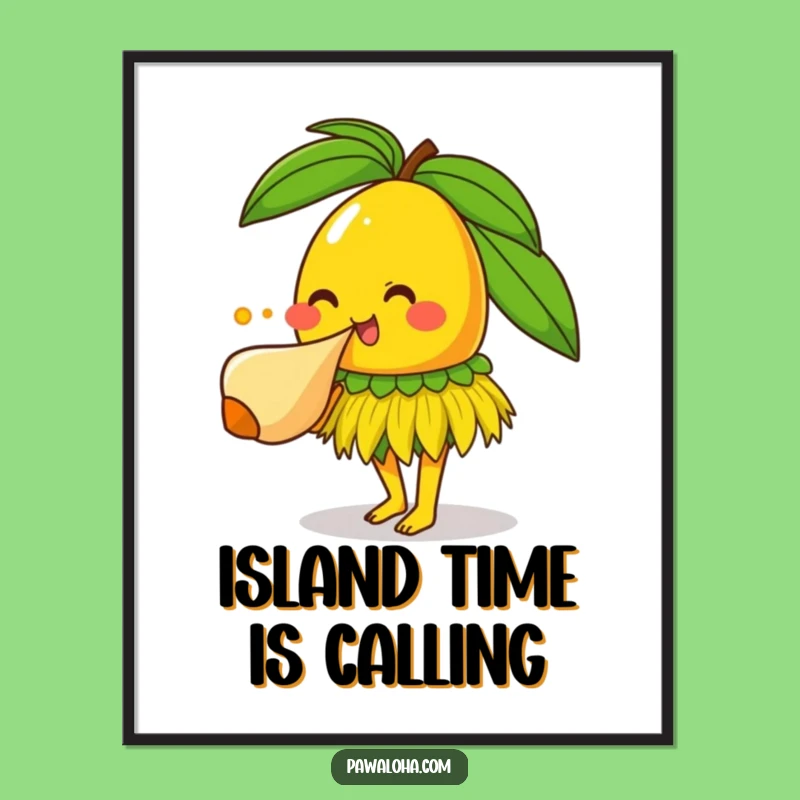 Funny Mango Aloha Poster - Hilarious Tropical Wall Art for Cheerful Decor