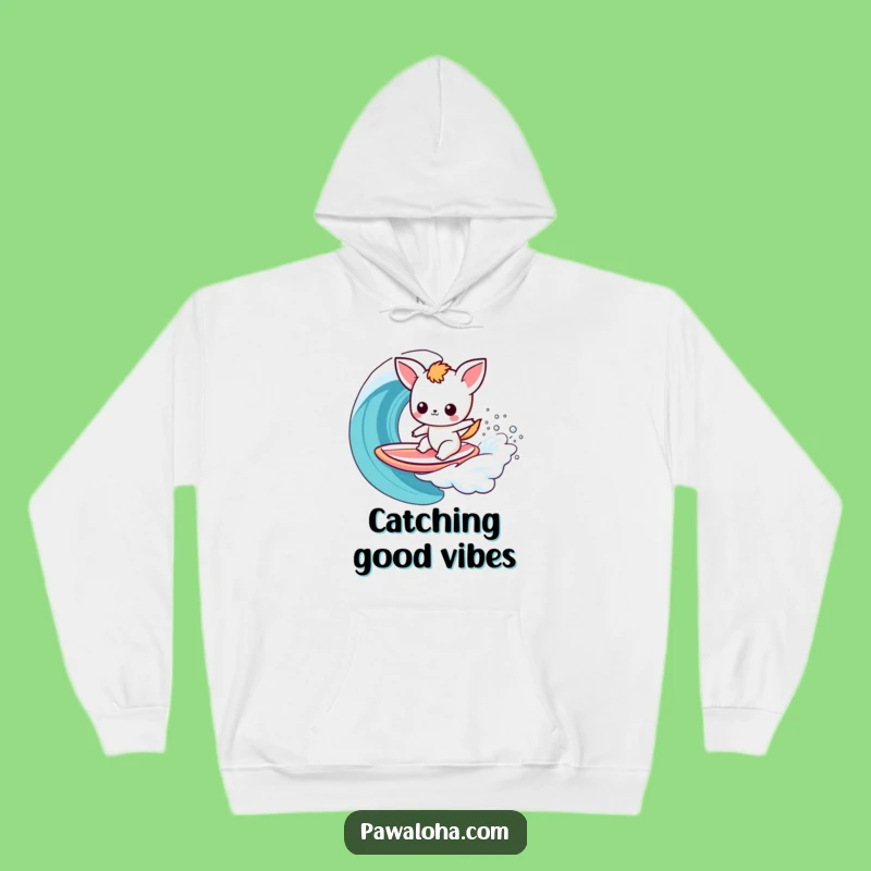 Cozy Funny Kawaii Surfer Animal Hoodie: Stay Warm While Riding Waves of Laughter