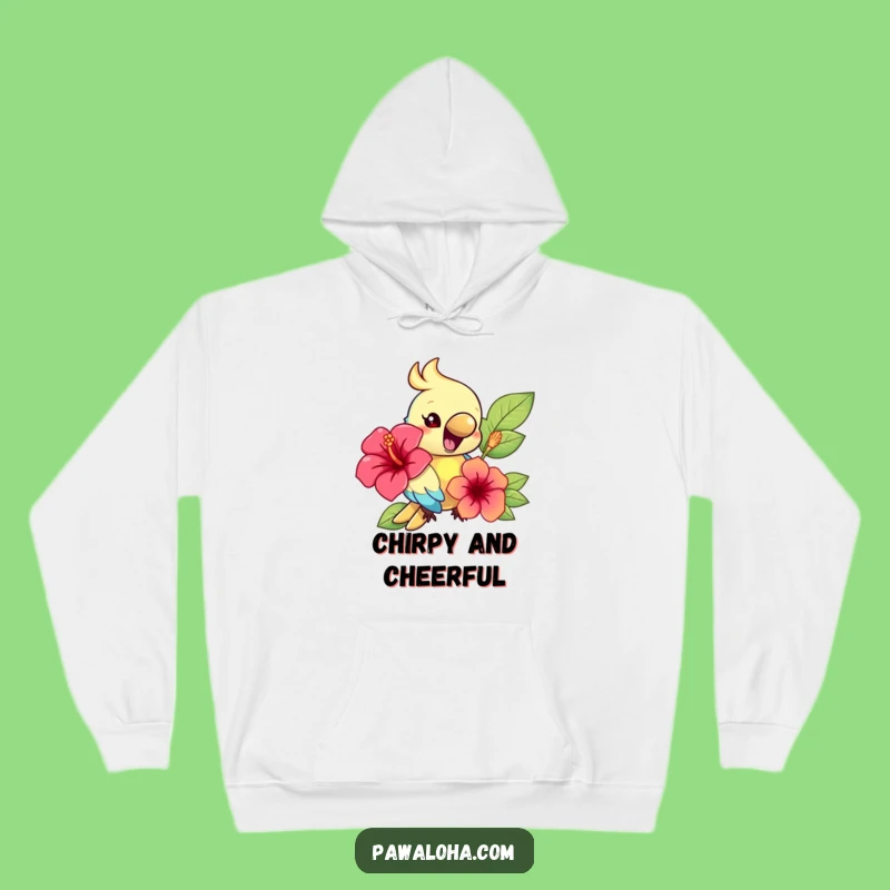 Funny Parrot Tropical Hoodie: Cozy Comfort with a Happy Squawker, Your Warm Funny Gift