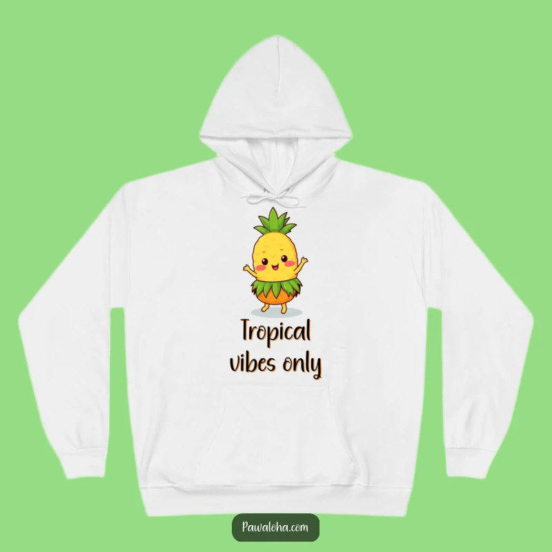 Cozy Funny Kawaii Pineapple Dancer Hoodie: Warm Tropical Comfort Gift
