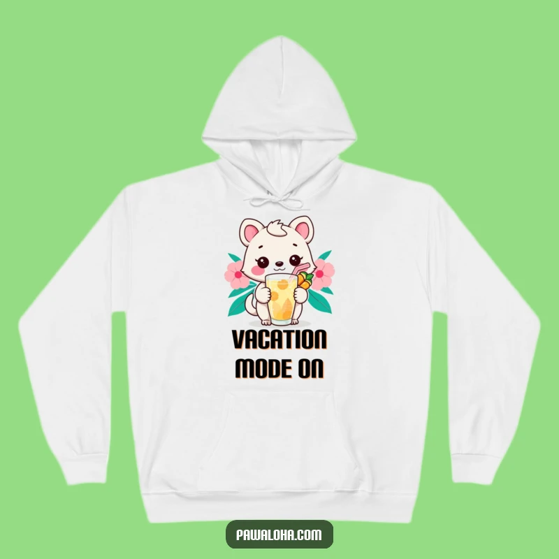 Cozy Funny Kawaii Sip Animal Hoodie: Stay Warm and Chill with Tropical Vibes