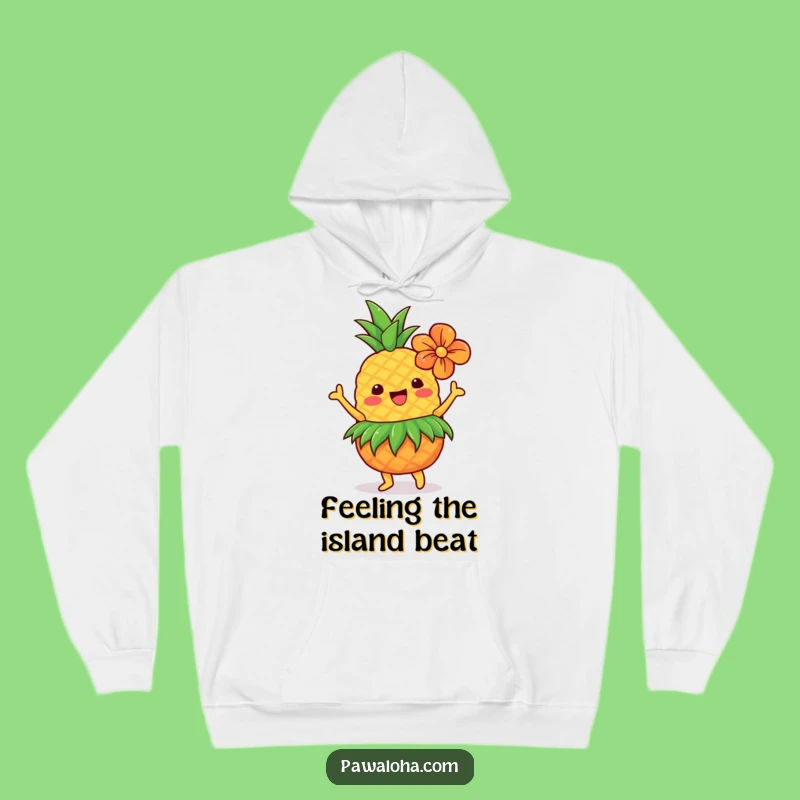 Funny Dancing Pineapple Hoodie: Cozy Tropical Hawaiian Party Wear Gift