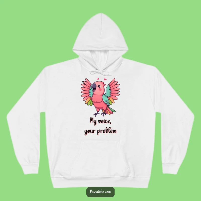 Funny Parrot Hoodie, Vibrant Singing Bird Sweatshirt, Perfect Cozy Cheerful Gift
