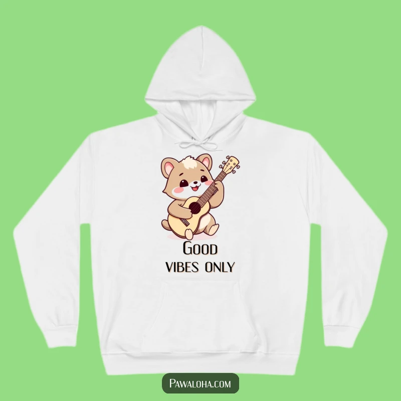 Funny Ukulele Animal Hoodie - Cozy Music & Smiling Comfort