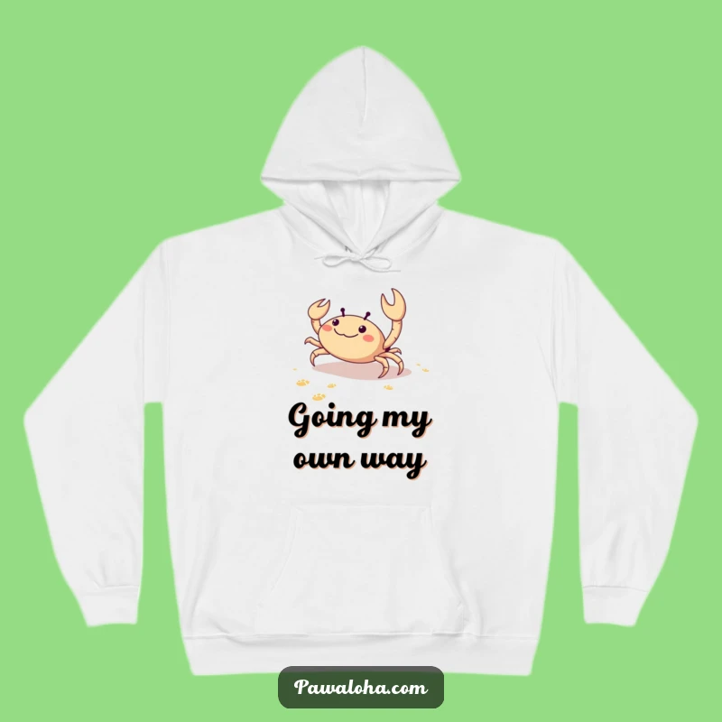 Funny Crab Hoodie: Cozy Apparel for Beachy, Happy Souls