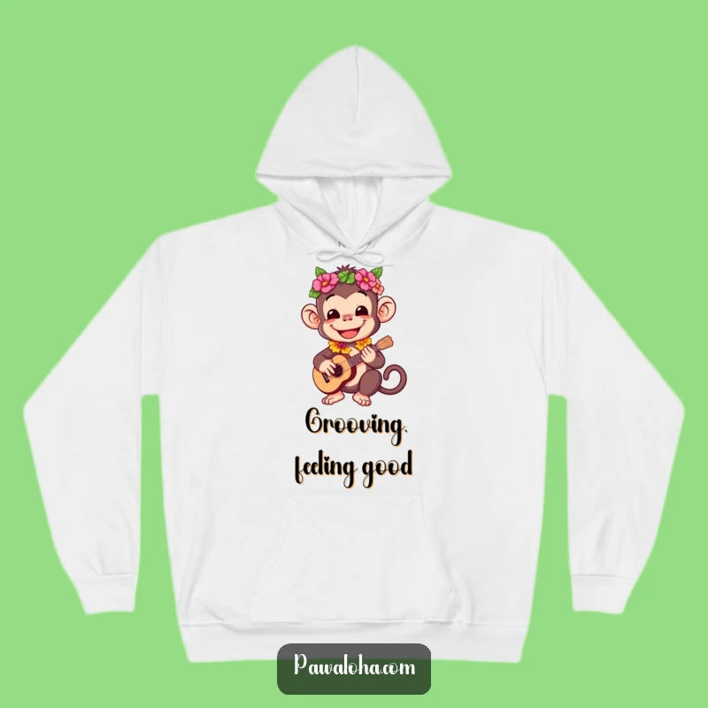 Funny Monkey Luau Hoodie: Cozy and Comical Sweatshirt for Island Vibes