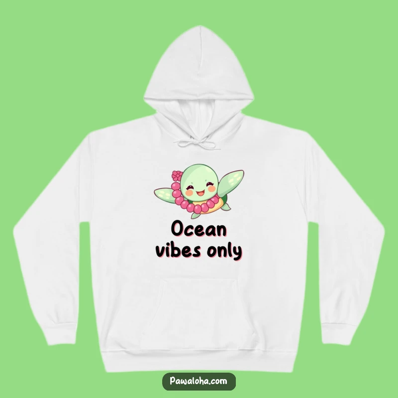 Cozy Funny Sea Turtle Lei Hoodie: Warmth Meets Ocean Joyful Vibes