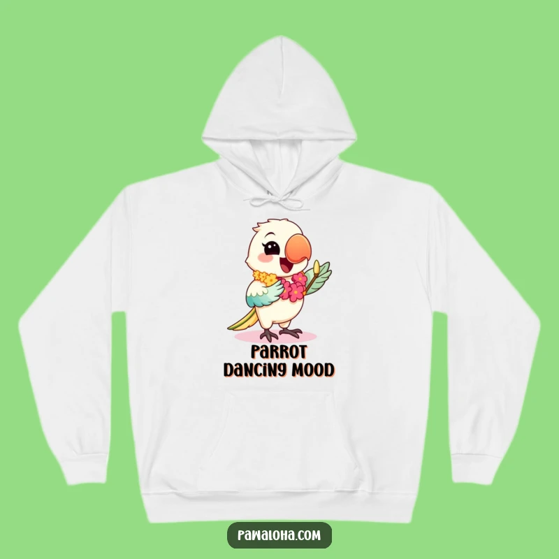 Cozy Funny Hula Parrot Hoodie - Kawaii Tropical Comfort Gift