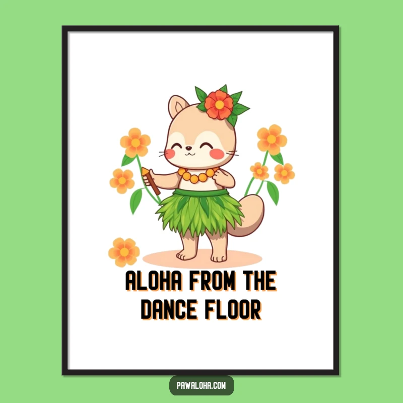 Free Printable Wall Art: Hula Animal - Tropical Downloadable Decor & Fun DIY Gift Idea