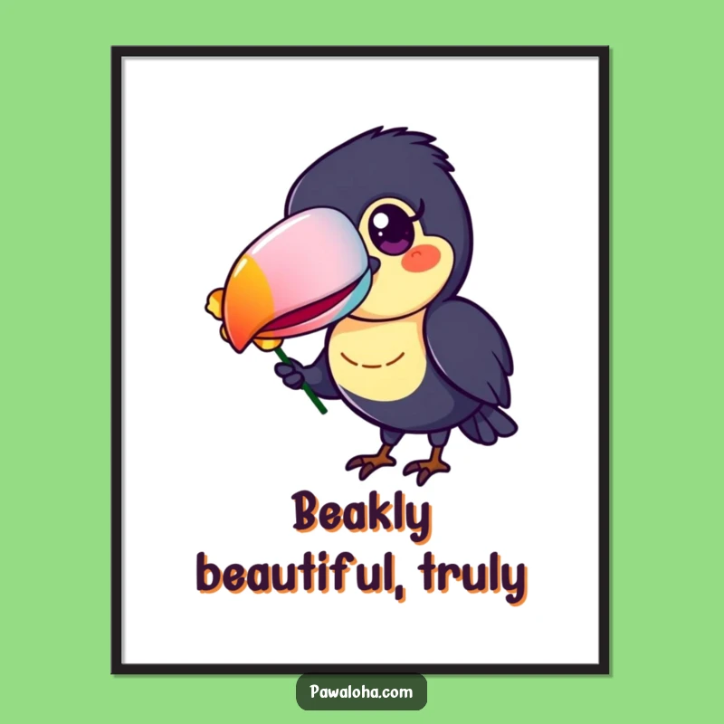 Free Printable Toucan Wall Art: Funny Tropical Bird Downloadable Art, Colorful Beak Decor!