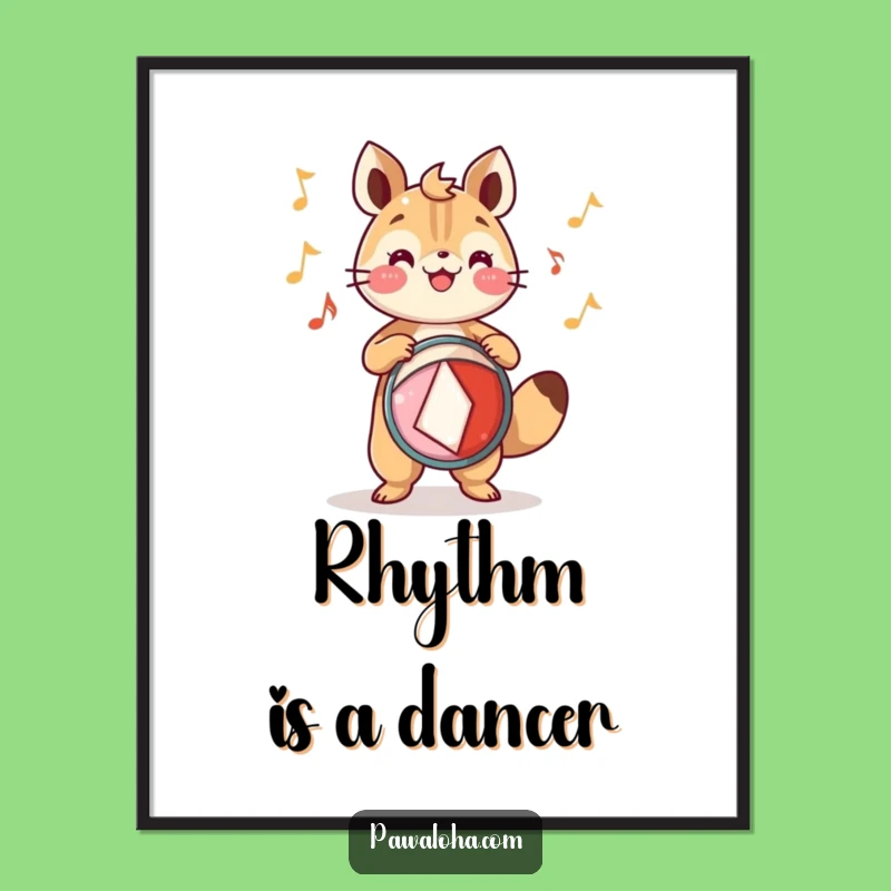 Free Printable Wall Art: Drumming Animal - Festive Downloadable Decor & Fun DIY Gift