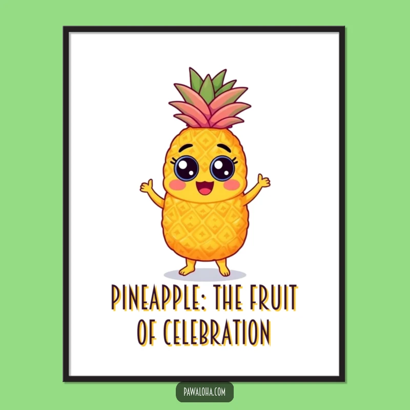 Funny Free Printable Wall Art Pineapple Samba Googly Eyes Downloadable Decor