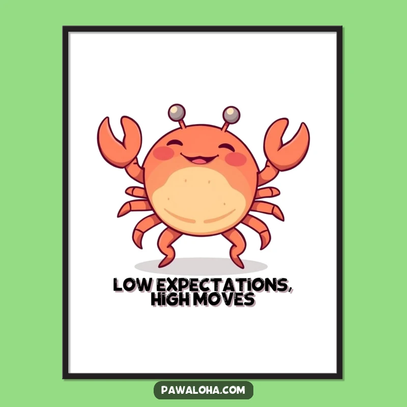 Free Printable Limbo Crab Art: Funny Downloadable Decor for Fun Lovers