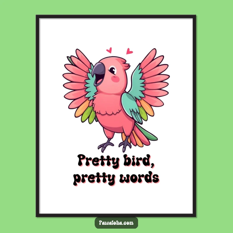 Free Printable Parrot Wall Art: Funny Singing Tropical Bird Downloadable Art for Vibrant Home Decor!