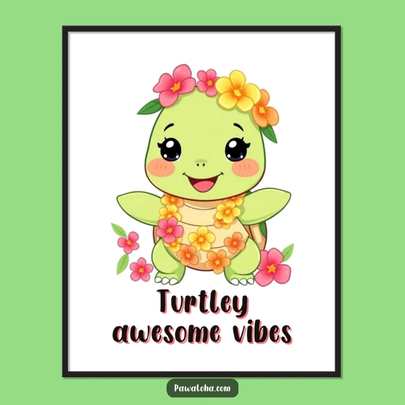 Free Printable Turtle Wall Art: Tropical Downloadable Decor for Relaxation