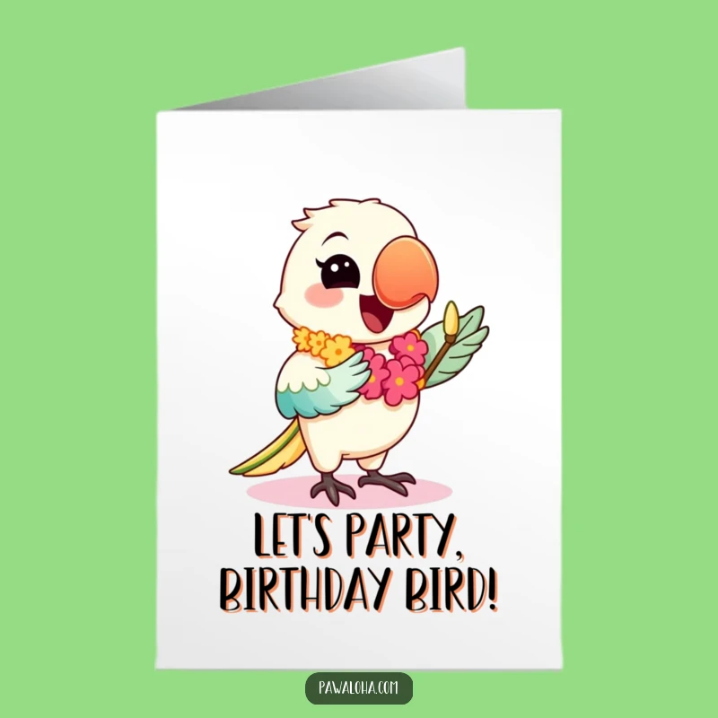 Free Printable Hula Parrot Birthday Card - Fun Downloadable Gift for a Tropical Celebration