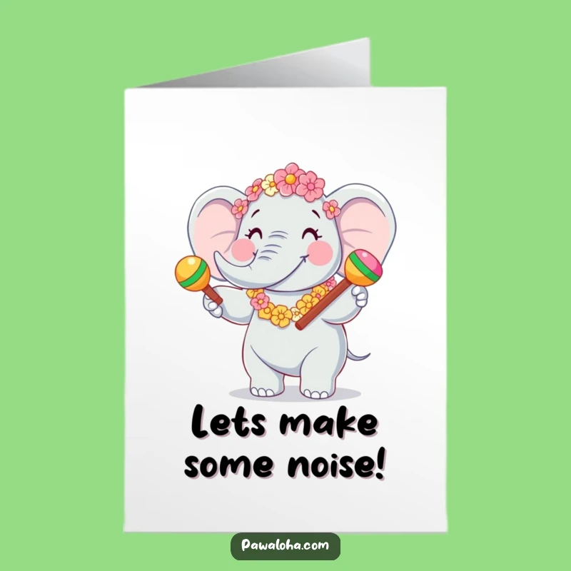 Party Pachyderm: Free Printable Elephant Birthday Card, Joyful Download