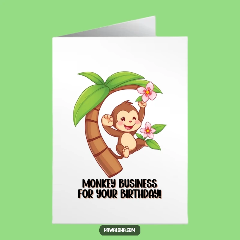 Free Printable Monkey Birthday Card - Fun Downloadable Gift for a Wild Celebration