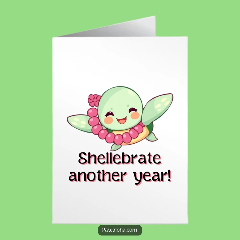 Free Printable Turtle Birthday Card: Hilarious Lei Turtle, Perfect Funny Downloadable Gift!
