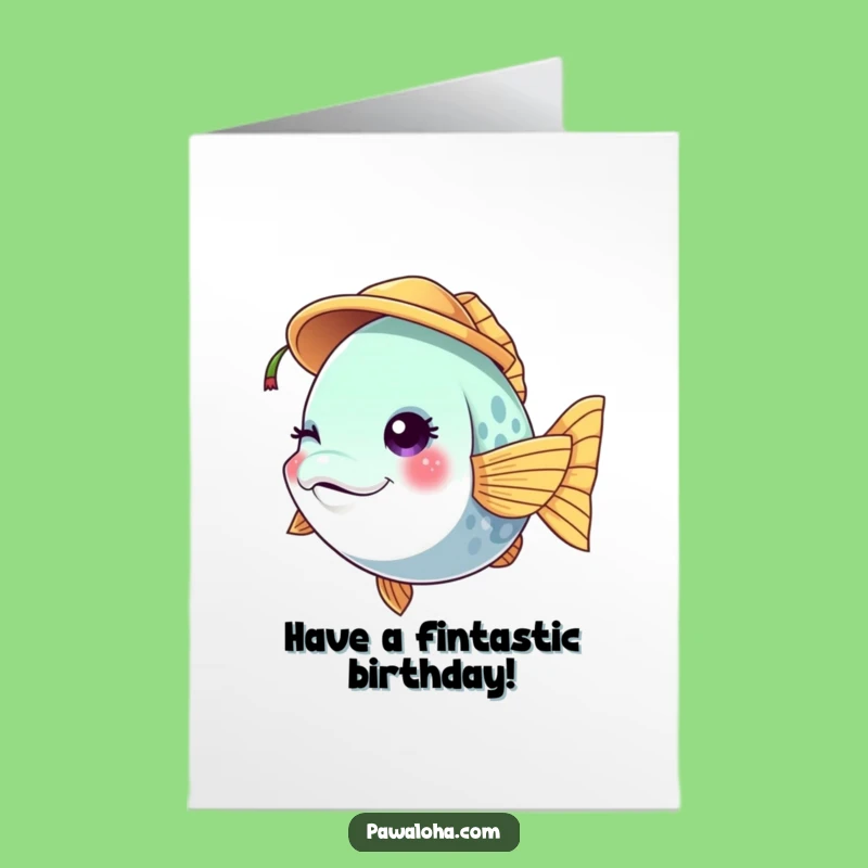 Winking Fish Birthday Card: Free Printable & Funny Downloadable Gift