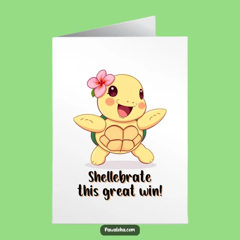 Free Printable Congrats Card: Hula Turtle Celebration for a Hilarious Downloadable Gift!