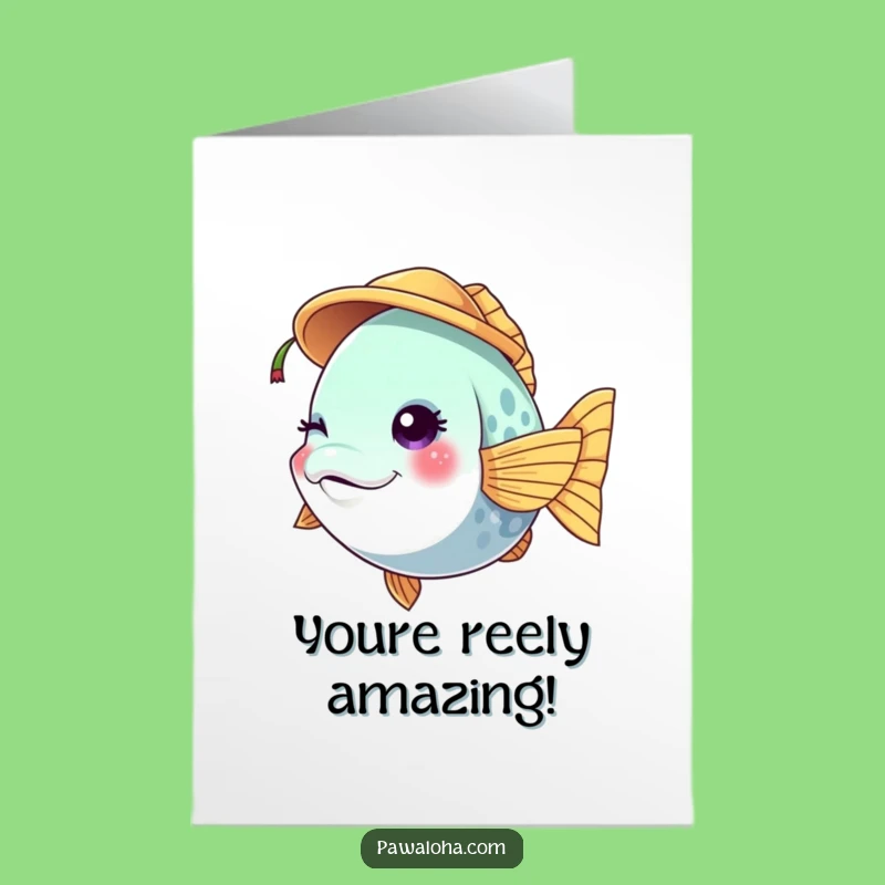 Winking Fish Congrats Card: Free Printable & Funny Downloadable Gift