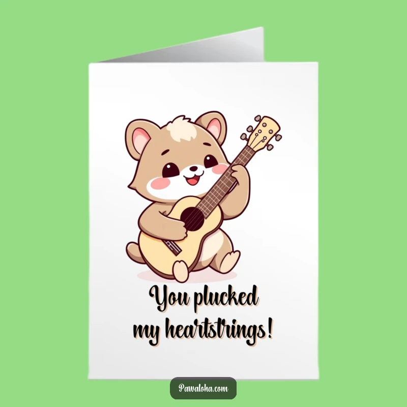 Free Printable Congrats Card Happy Ukulele Animal Wide Smile Download