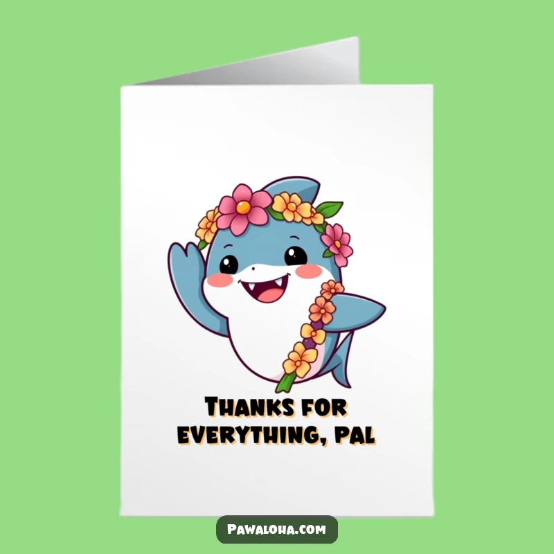 Free Printable Funny Thank You Card: Shark's Ocean Thanks - Sweet Downloadable Gift