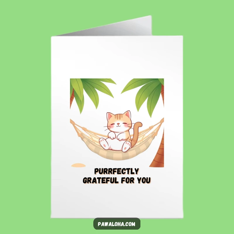 Thanks for the Chill Vibes: Free Printable Cat Thank You Card