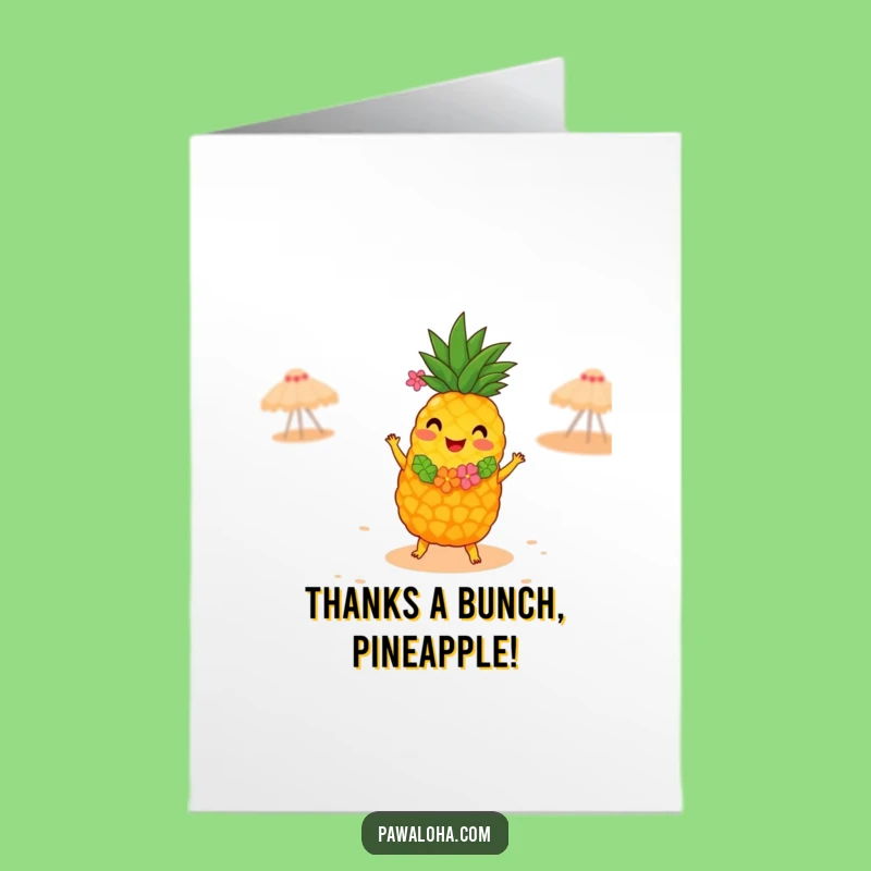 Free Printable Pineapple Thank You Card - Island Downloadable Gratitude