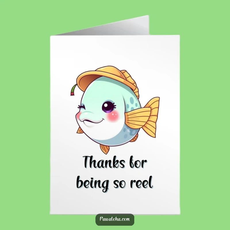 Winking Fish Thank You Card: Free Printable & Funny Downloadable Gift