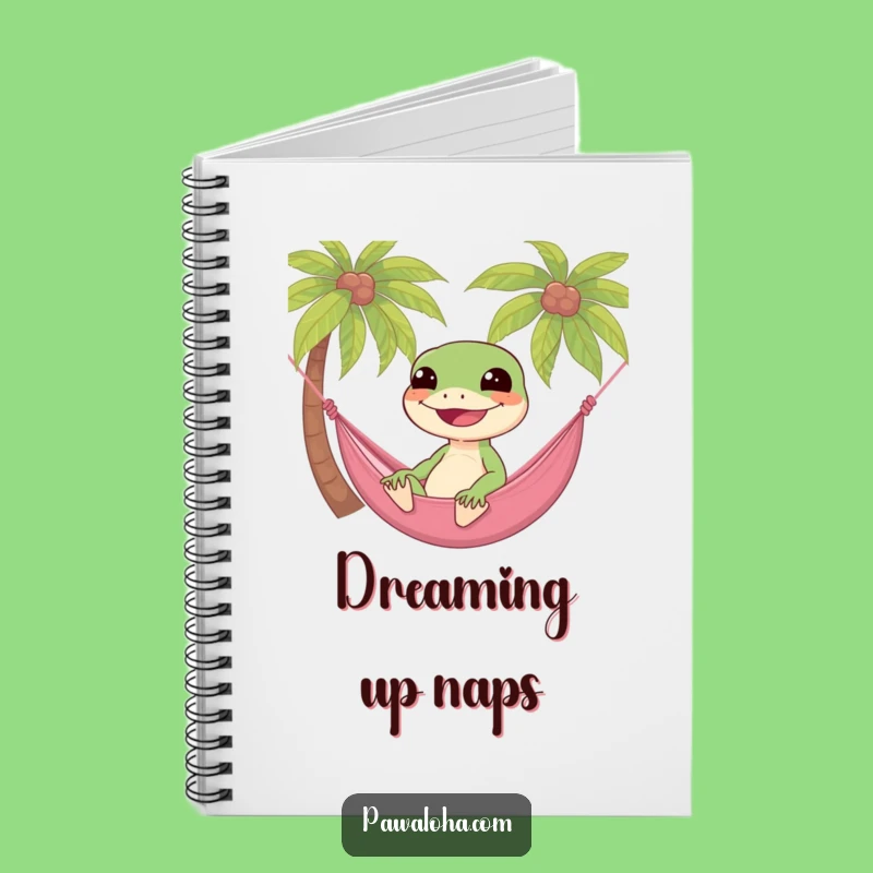 Funny Gecko Hammock Notebook: Hilarious Journal for Ideas Gift