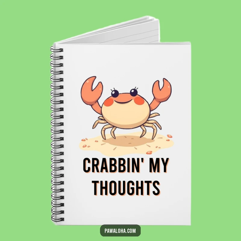 Funny Crab Notebook: Joyful Shuffle Character Journal for Beach Notes