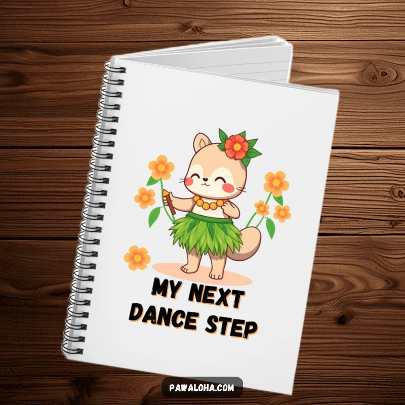 Funny Notebook: A cute animal wearing a grass skirt dances the hula, ideal for writing down funny thoughts.