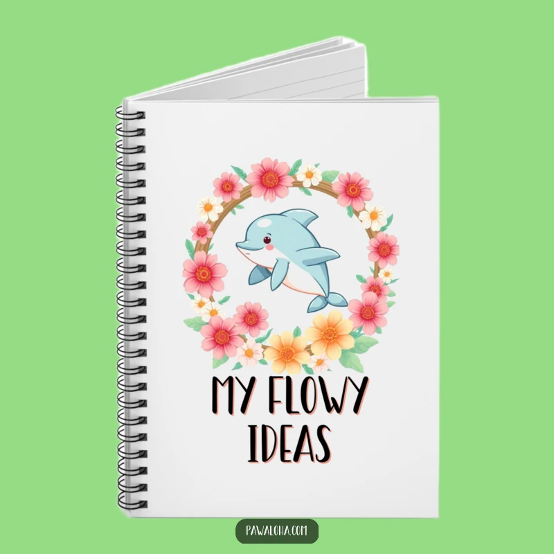 Funny Kawaii Dolphin Notebook: Cute Journal, Perfect Ocean Inspired Funny Gift