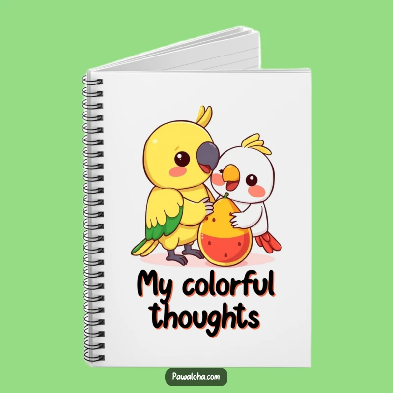 Funny Kawaii Parrot Notebook: Fruit Sharing Journal - Gift for Kind Souls