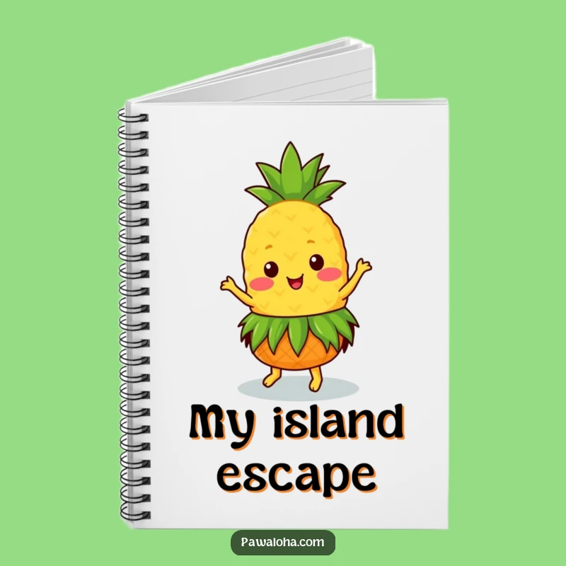Funny Kawaii Pineapple Dancer Notebook: Tropical Journal Gift