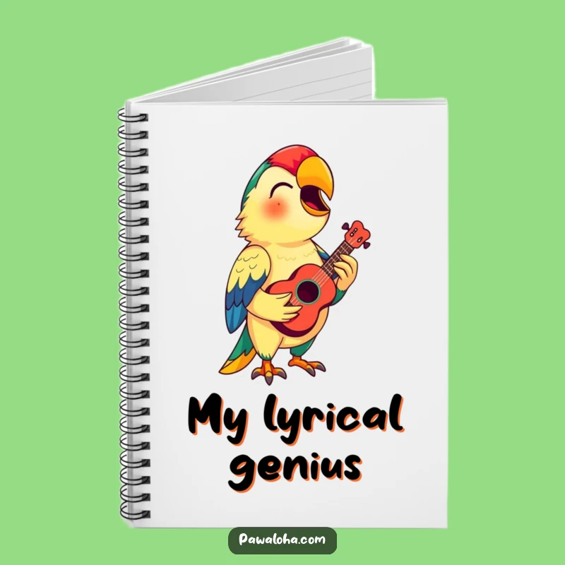 Funny Parrot Ukulele Notebook: Jot Down Songs, Ideal Funny Gift!