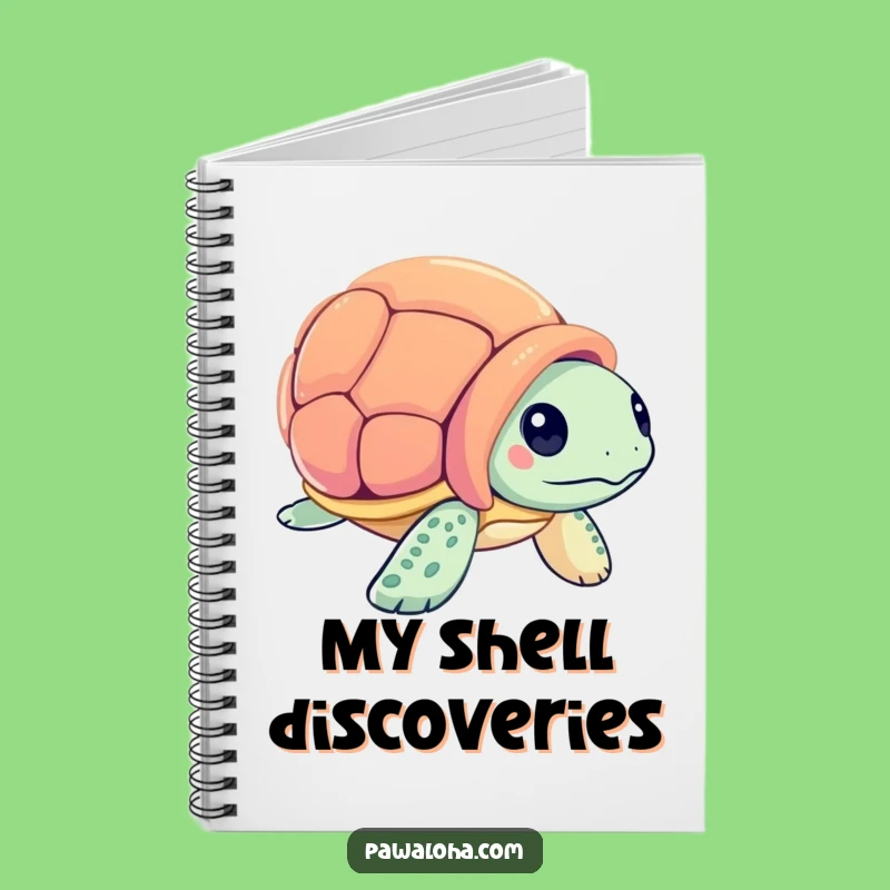 Funny Sea Turtle Seashell Notebook: Jot Down Curious Thoughts